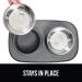 Gorilla Grip Slip Resistant Pet Bowl Set with Silicone Feeding Mat - Stainless Steel Cat and Dog Dish with Raised Edges for No Spills - 2 Cup Gray - Buy Online on GoSupps.com