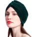 Dark Green Minkissy Velvet Bath Hair Towel Head Wrap | Decorative Makeup Headband Gift for Christmas - Buy Online on GoSupps.com