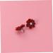 CALLARON 1pair Earrings Symmetrical Ear Rings Resin Ear Rings The Flowers White Miss mediumx3pcs Redx3pcs - Buy Online on GoSupps.com