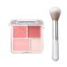 ARYIMYDP 4in1 Cream Blush palette with brush water gel cream blush for natural shine with pleasant texture and long hold including highlighter brush for precise application