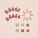 Almond Press on Nails - Short Floral Acrylic Nails Kit | Glossy Fall Design | 24Pcs Reusable Stick On Nails for Women & Girls - Buy Online on GoSupps.com