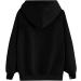 Willisos Women's Pullover Hoodie in Basic Solid Color Long Sleeve Crewneck Sweatshirt - Oversized Hooded Top for Teen Girls, Large, X-03black - Buy Online on GoSupps.com