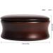Zhenwo Dark Wood Shaving Soap Dish with Lid - Ideal for Men's Wet Shaving | Brown - Buy Online on GoSupps.com