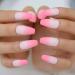 Blush Ombre False Nails - Matte Medium Coffin Finish | 24pcs Set for Women & Girls - International Shipping - Buy Online on GoSupps.com