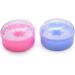 2 Pcs Pink and Blue Baby Powder Puffs with Talcum Powder Holder - Baby Skin Care Flutter - Buy Online on GoSupps.com