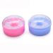 2PCS Powder Puff Sponge Box Empty Portable Baby Talcum Dispensor Soft Baby Shower Powder Puff Box (Blue+Pink)