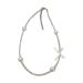 SOUTHJIELING Fashion Bowknot Clavicle Chain Choker Pearl Crystal Beaded Necklace Solid Color