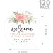 Personalized Peach Floral Wedding Hand Sanitizer & Mask Sticker Labels 120-Pack - Buy Online on GoSupps.com