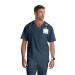 BARCO Grey's Anatomy Scrubs - Evan Scrub Top for Men Lapover V-Neck Easy Care Men's Scrub Top 3X-Large Big Steel