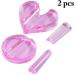 OLACD Mini Acrylic Nail Bending Tools Set 2Pc Portable Metal Embossed Mold Equipment for DIY Nail Art Hollow Frame Embossers in Pink with Heart & Star Shapes - Buy Online on GoSupps.com