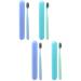 Ipetboom 4 pieces toothbrush set ultra-like toothbrush brisk toothbrush wheat travel toothbrush gum care toothbrush ultra toothbrush manual toothbrush box lovers pp-raw material