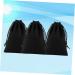 HAPINARY 3pcs Ultifunctional Drawstring Bag Jewelry Bags Drawstring Blackwel Flannel Drawstring Bag Lucky Bag Black 25*35cm - Buy Online on GoSupps.com