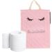 Toilet Roll | Cotton Cute Eyelash Shape Toilet Paper Organizer for Bathroom Toilet Paper Dispenser Box for Camping Bathroom RV Car Travel No Glue or Drill Needed Dyog Pink - Buy Online on GoSupps.com