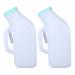 2Pcs Urinal for Men 1200ML Portable Urinal Spill Proof Pee Bottles with Lid & Handle Thick Plastic Male Urinal Large Opening Mens Urinals with Wraped Edge for Travel Hospital White Portable