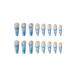 Runrayay Blue Long Artificial Nails with Nail Stone | French Butterfly Press-On Coffin Acrylic Tips for Women | 24-Piece Set - Buy Online on GoSupps.com