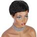 Fereowth Short Human Hair Pixie Cut Wig - Natural Black 1B Color for Women - Buy Online on GoSupps.com