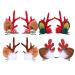 Holibanna 4 couples Christmas hair clip reindeer anti-habit elk holder moose hair clips deer hair jewelry children baby girls ladies deer costume accessories-466