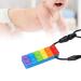 Silicone Kaubei ring Necklace - High-Temperature Resistant Blue Rainbow Chewing Trailer - International Shipping Available - Buy Online on GoSupps.com