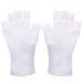 AOVNA 1 Pair Nail Gloves UV Protective Nail Gloves Fingerless Nail Gloves UV Shield Gloves for Nail Art Manicures (White) - Buy Online on GoSupps.com