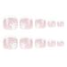 RODAKY Square French White Border Flower Toenail Art - 24Pcs Fake Nail Tips for Women - Buy Online on GoSupps.com