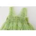 PythJooh Baby Girl Tulle Dress | Sleeveless Butterfly Wings Tutu Princess Dress for Toddler | 12-18 Months | Daisy Stars Sundress | Green - Buy Online on GoSupps.com