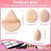 6Pc Makeup Blender Set with Mini Egg Sponges, Fan Shaped Puffs, Velvet Triangle, and Face Finger Puffs - Wet Dry Facial Sponge for Loose or Pressed Setting Makeup - Buy Online on GoSupps.com