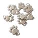 Paw trailer dog and cat silver gold -plated.10 paw supporters for DIY creations: clothing decorations accessories fashion jewelry jewelry chain bracelets favors.Charms H 1.6 cm