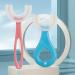 ZaoRdky U-Shaped Toothbrush for Toddlers & Kids | Soft Manual Training Whole Mouth Toothbrush Age 2-6 | 360 Oral Teeth Cleaning | Food Grade Silicone Brush Head | Pink | 1pcs - Buy Online on GoSupps.com