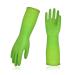 Vgo... 2-Pairs Dishwashing Gloves Reusable Household Gloves Kitchen Gloves Long Sleeve Thick Latex Cleaning Washing Working Painting Gardening Pet Care (Size L Green RB2143) L 2 Pairs - Green