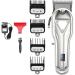 Hair Clippers for Men Full Metal Electric Hair Clipper Rechargeable Hair Clipper High Power with LCD Oil Head Clipper (Color : Silver)