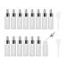 Enslz empty mini milk glass drip bottles for essential oils nose oil reusable refillable with a metal screw cap and rubber balloon 5 ml silver 15 pieces 5ml white