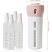 Chiveenido 4-in-1 Travel Dispenser Set | Refillable Shampoo & Toiletry Bottles - Pink & Gray - International Shipping - Buy Online on GoSupps.com