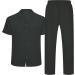 Men's Linen Shirt and Pants Set | Short Sleeve Shirts and Yoga Pants | Beach Wedding Outfit - Buy Online on GoSupps.com