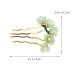 Lurrose Chinese Hair Sticks U-Shaped Jade Hair Rods & Classic Hemp Decorations | Traditional Flower Hair Sponge for Women & Girls - Buy Online on GoSupps.com