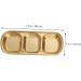 Milisten 3pcs Seasoning Dish Korean Seasoning Plate 304 Stainless Steel 20x8cm Gold - Buy Online on GoSupps.com