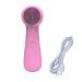 Silicone Cleansing Apparatus Electric Soft Silicone Cleansing Brush Waterproof Electric Face Cleansing Brush 3 Modes Deep Cleansing & Gentle Exfoliating for All Skin Types (Pink)