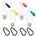 Hand Sanitizer Holder Bottles with Keychain Empty Mini Squeeze Travel Size Bottles with Clip Plastic Portable Cosmetic Containers with Stickers and Fasteners for Liquid 50ml Leakproof Flip Cap 4 Pack 4 Count (Pack of 1)