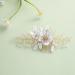 Beavorty Wedding Bride Hair Comb Bride Hair Accessories Wedding Hair Accessories Bridal Hair Accessories Flower Hair Side Comb Decorative Hair Comb Pearl Metal Manual Dinner Party White - Buy Online on GoSupps.com