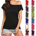 SUNYUAN Casual Loose Solid Color Womens T-Shirts Fashion One Shoulder Short Sleeve Blouses Summer Comfy Backless Tee Shirts Army Green Medium