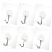 Generic 6pcs Transparent Sticky Hook Over The Door Hook Kitchen Hook Wall Mount Stainless Steel Wall-Mounted