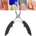 Cuticle Scissors Ingrown Toenail Clipper Stainless Steel Convenient Thick Ingrown Toe Nail Clippers for Correct Embedded Nails Relieve Pain(Black) - Buy Online on GoSupps.com