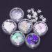 Artlalic 6 Box Winter Christmas Nail seeds sets laser mixed snow flakes diy dust nail art glitter polish slider tool 2018 decoration
