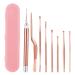 6Pcs/7Pcs/8Pcs Earpick Nose Clean Tweezers Picks Wax Remover LED Light Ear Pick Ear Wax Removal Baby Adults Ear Care Set