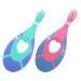 Toddler Playset Baby Toothbrush Oral Clean Brushes: 2pcs Silicone Infant Training Toothbrush Soft Oral Bristles Soft Biting Ring for Babies Toddlers Gums with Teething Handle Baby Toy