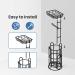Black Upgrade Toilet Paper Holder Stand with Shelf - Free Standing Bathroom Tissue Roll Holder with Magazine Rack - Mega Rolls/Phone/Wipe Holder - Buy Online on GoSupps.com