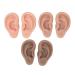 LUQEEG soft silicone ear model 3 pair of simulation human ear model in 3 colors artificial ear model for piercing exercises jewelry exhibition seam teaching demonstration