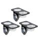 Serenable 3 PCS Reptile Amphibians Chameleon Lizard Feeding Ledge Bowls Double Dish with Suction Cup