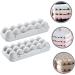 2pcs Rabbit Food Dispenser Plastic Eggs Deviled Egg Holder Egg Tray Egg Carton Drawer re-usable Grey 30x15cm - Buy Online on GoSupps.com