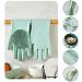 ESASAM Cleaning Gloves Silicone Dishwashing Gloves Household Kitchen Green (15.7 * 35.5cm) Waterproof Rubber Multifunctional Durable Thick Housework Gloves - Buy Online on GoSupps.com