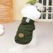 Classic Green Dog Sweater with Hat - Warm Wool Hoodie for Small to XXL Dogs & Cats | Winter Turtleneck Fleece Clothes - Buy Online on GoSupps.com